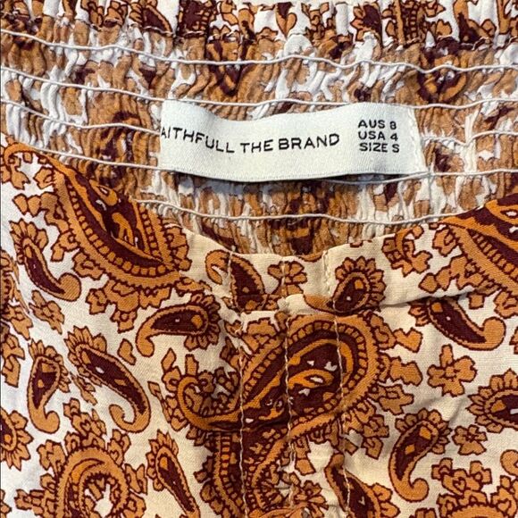 Faithfull the Brand Floral Brown Midi Dress - Picture 6 of 8